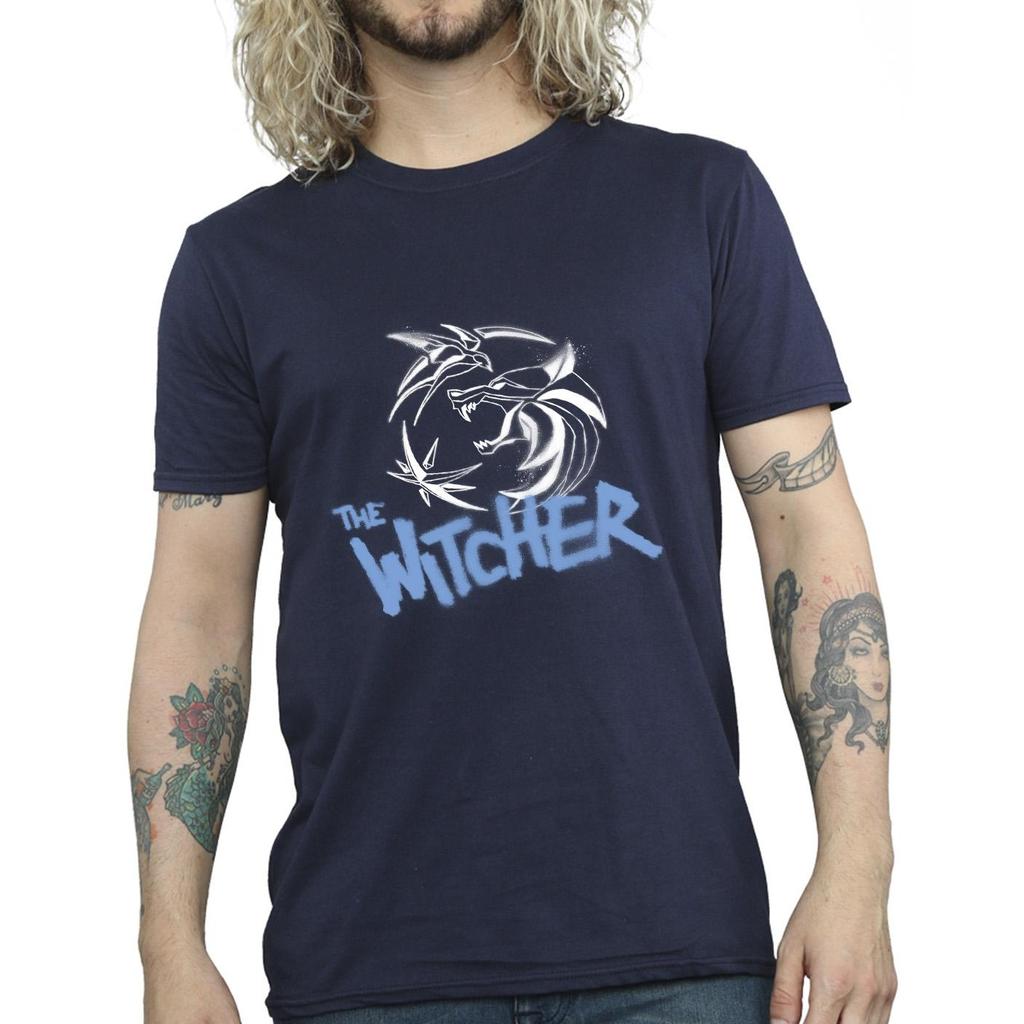 Netflix Mens The Witcher Spray Logo T-Shirt