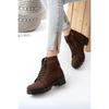 Women's Genuine Suede  Leather Mid Heeled Casual Ankle Boots