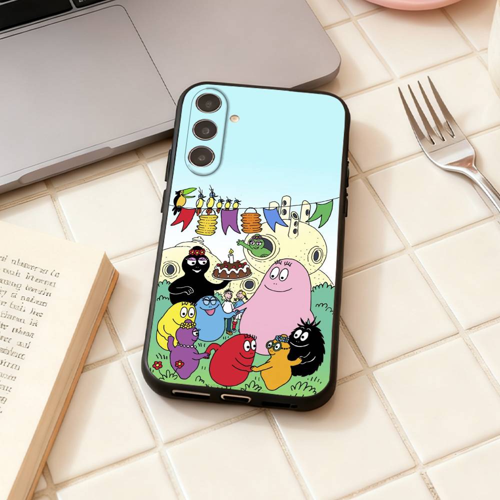 Чехол для телефона 'Семья Барбапапа' B-Barbapapa для Samsung Galaxy A73, A72, A71, A70, A53, A52, A51, Других Мягкий Черный Корпус