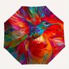 1pc Whirling Colors Hummingbird's Dance Pattern Automatic Umbrella is Fashionable and Good-Looking,  Suitable for Travel and Daily UseC104