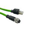 Eight-Core 8pin X-Type Female Aviation Plug Connector with Cable Ethernet Cat6 IP67 Waterproof Made in China