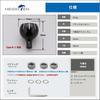 HEIGHTEN 42mm Reel Handle Universal Fit Type Gear Series Knob, Shimano/Daiwa (Type B, L), (Black & Silver) (HT23405)