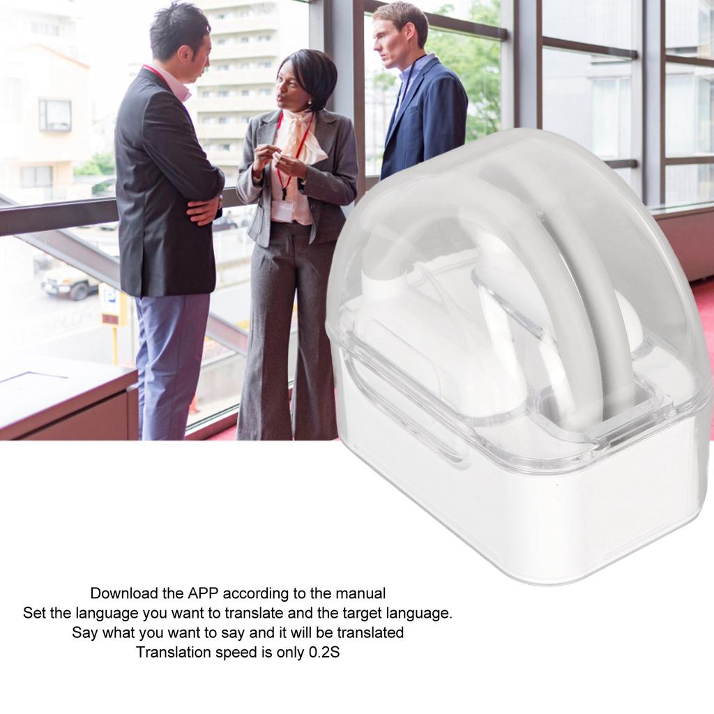 Наушники-переводчики 74 языка 70 акцентов 0,2 с для музыкального звонка Беспроводное устройство-переводчик с приложением для IOS для Android Белый