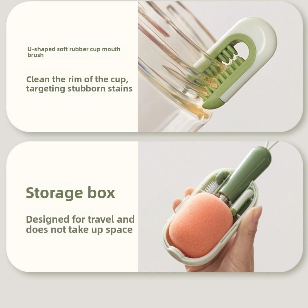 Foldable Cup Cleaning Brush Sponge Head Cup Scrubber Crevice Cleaning Brush  Outdoor Use