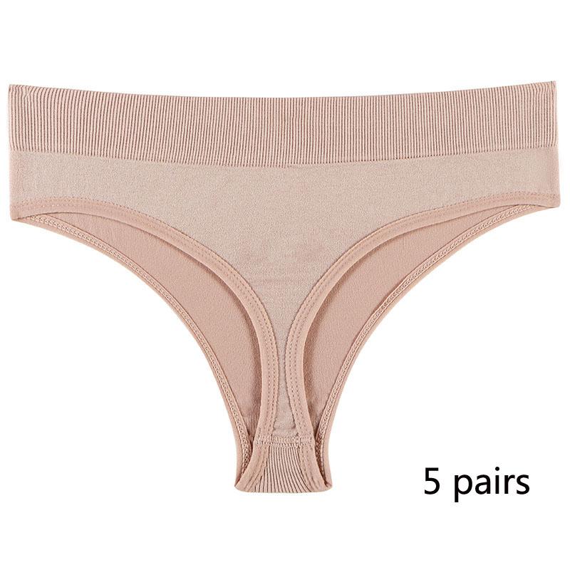 Спортивное нижнее белье для девочек, бесшовные сексуальные невидимые трусики со средней талией для девочек, однотонные удобные спортивные трусики с надписью «T» для женщин