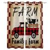 Ферма Корова Винтажный Грузовик Ретро Старая Газета Красная Клетка Блэкаут Шторы Кухня Спальня Детская Комната Оконные Шторы для Гостиной