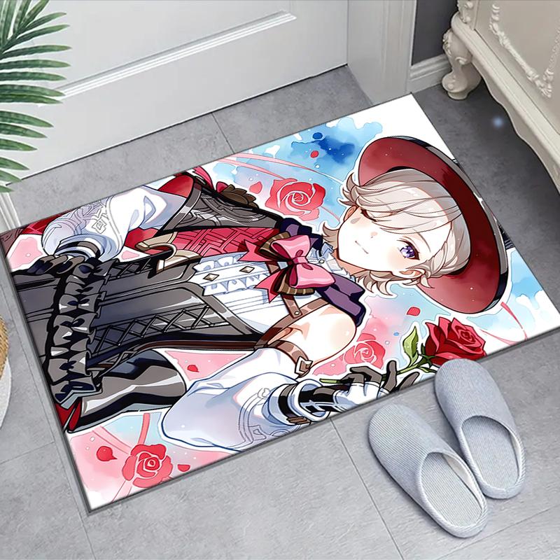 1pc Genshin Impact Lyney1 Design Area Rug - Non-Slip, Soft & Cozy Floor Mat for Living Room, Bedroom, Office - Indoor/Outdoor Decorative Carpet
