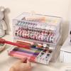 Transparent Multi-Layer Desktop Storage Box for Stationery, Paintbrushes, and Pens