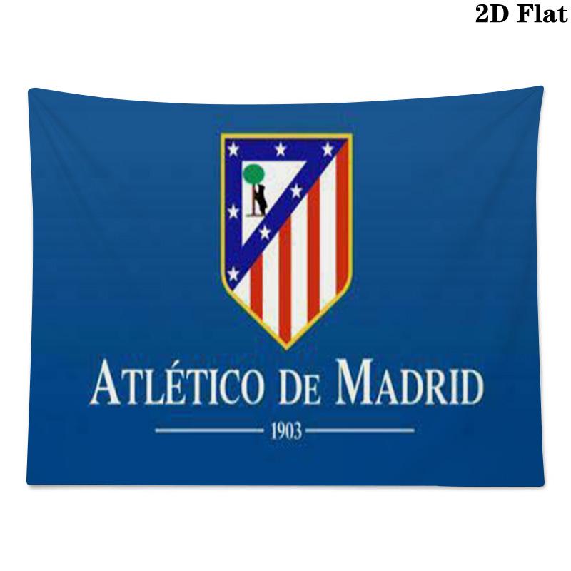 Atletico Madrid Wall Tapestry Aesthetic Wall Hanging Printed Fabric Blanket Decorative Tapestries for Bedroom Living Room Home Decor
