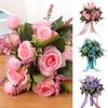 Artificial Rose Bouquet Romantic Realistic Decorative Bride Hand Holding Flower Wedding Bouquet