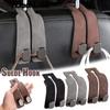 Car Rear Seat Hanging Hook Suede Premium Hanger Universal Headrest Double Hooks Car Interior Organizer Hook Accessories