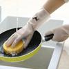 1 Pair Rubber Translucent Dishwashing Gloves Waterproof Kitchen Washing Clothes Washing Dish Plastic Cleaning Housework Gloves