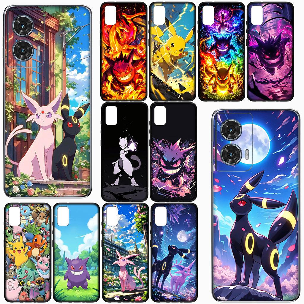 for Motorola Moto G86 G57 G67 G24 G15 G54 Power G13 G14 G34 G35 G45 G53 G55 G64 G75 G72 Case Espeon Umbreon Gengar P-Pikachus