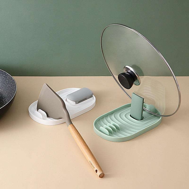 Кухонный держатель для ложки, подставка для крышки, вилка, лопаточка, полка, пластиковая подставка для ложки, держатель для палочек для еды, кухонный органайзер