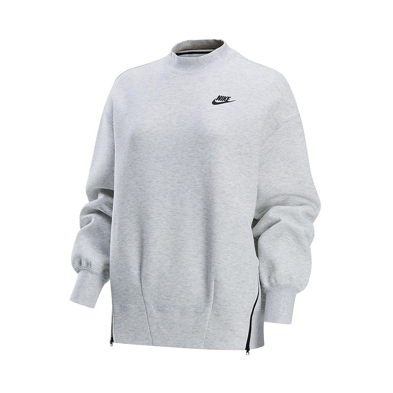 Nike Sweatshirts Women's Gray Half Turtleneck Moderate Regular FV8042-013