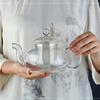 400ml/1000ml Glass Teapot Filterable Heat-resistant Thickened High Borosilicate Durable Flower Tea Pot Heatable Puer Oolong Pot
