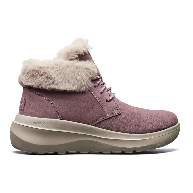 Skechers Высокие Ультра Искусственная Замша Плюшевые Короткие Сапоги Женские Сапоги Розовый 15541-MVE
