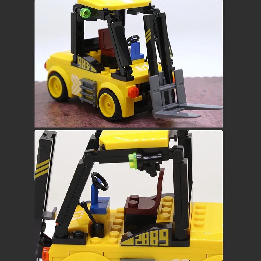Вилочный погрузчик Инженерная машина Строительный блок Модель автомобиля Дети DIY Кирпичи Набор Игрушка Дети Подарок