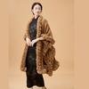 Environmentally Friendly Hairball Knitted Shawl Warm Women'S Twist Enlarged Fur Collar Cape Versatile Dual-Purpose Scarf Cape