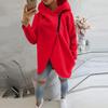 Women's Faux Suede Button Jacket Oversized Gathered Hem Short Length Coat Casual Vintage Outerwear With Pockets