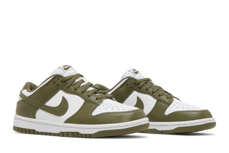 Женские кроссовки Nike Dunk Low Medium Olive (Женский) Белый/средний оливково-белый