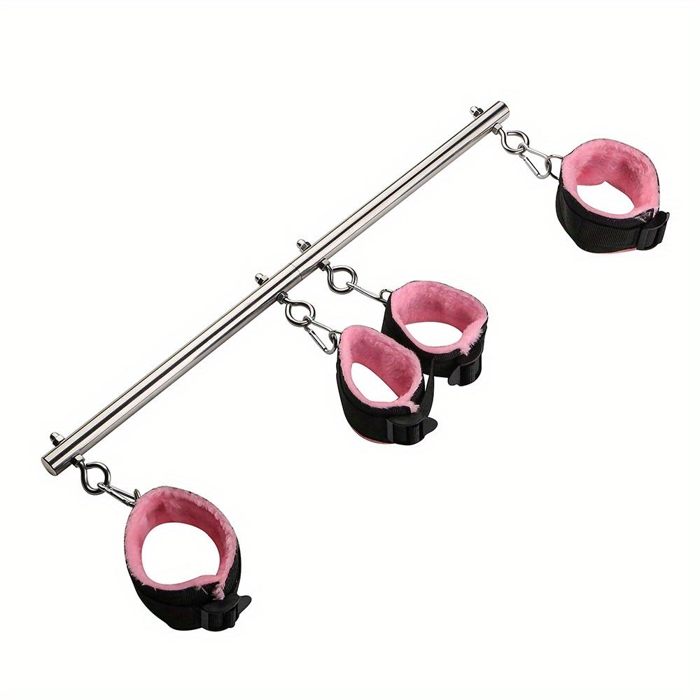 1pc BDSM Bondage Set Stainless Steel Extend Spreader Pole Sex Handcuffs Ankle Cuffs Fetish Restraints Adult Sex Toys For Couple