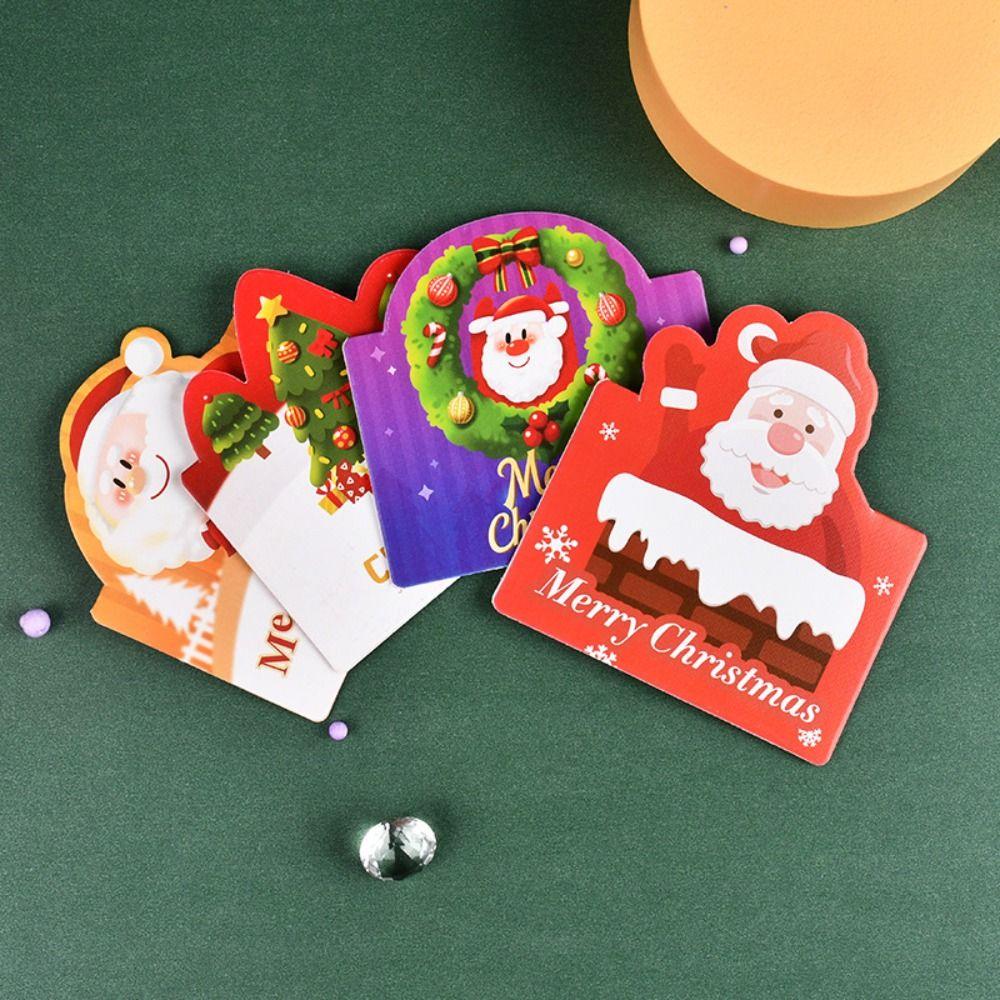 10 шт. Приглашения Счастливого Рождества Поздравительные открытки Рукописный текст Чистые бумажные открытки Приглашение для гостя