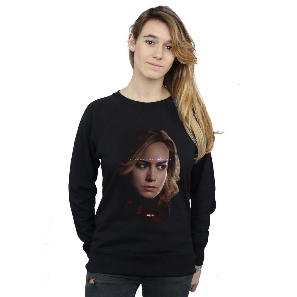 Marvel Womens/Ladies Avengers Endgame Avenge The Fallen Captain Marvel Sweatshirt