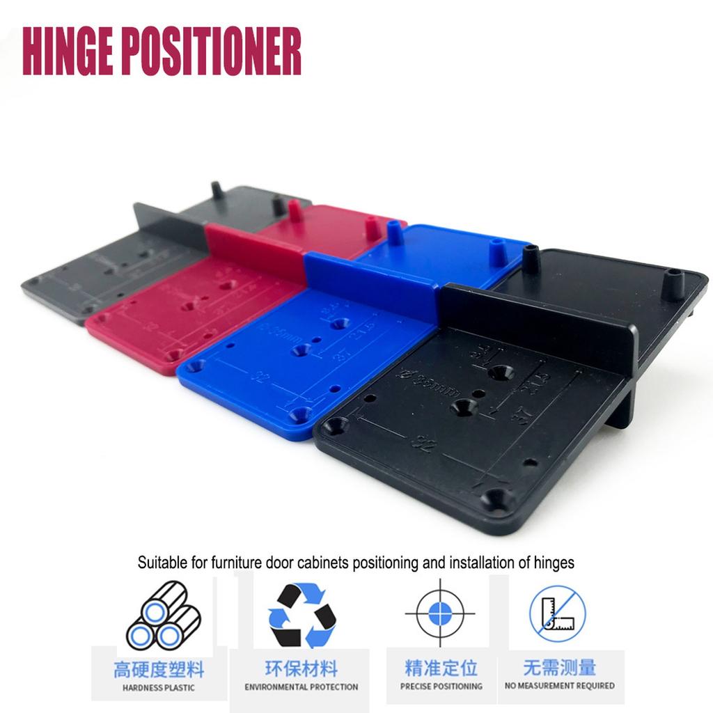 35mm & 40mm Woodworking Hinge Hole Locator Template - Precision Drill Guide for Cabinet Door Installation