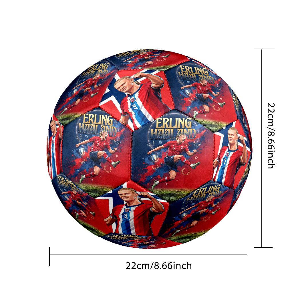 Haaland Golden Striker Size 5 Football Machinestitched Indooroutdoor Universal Football Perfect Gift For Sports Enthusiasts