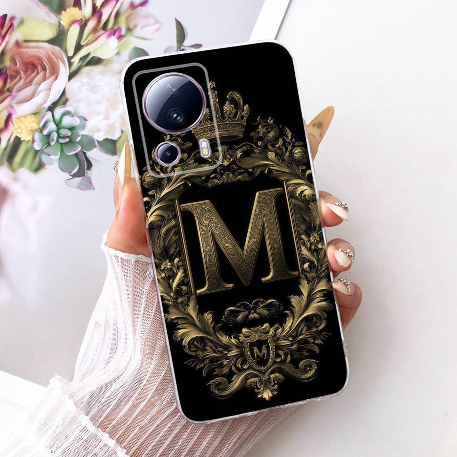 Для Xiaomi 13 Lite Чехол Роскошный Чехол с Буквами Прозрачный Силиконовый Мягкий Тонкий Чехол для Телефона Для Xiaomi Mi 12 Lite NE Mi 13Lite Fundas Coque