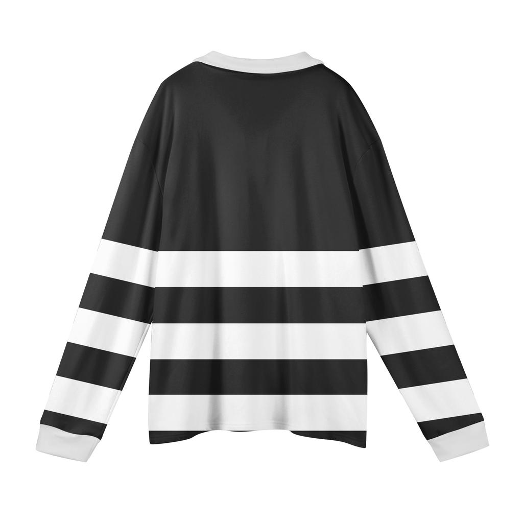 Мужские повседневные топы с длинными рукавами на пуговицах с полосатым принтом