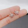 925 Silver Crystal Heart Hoop Earrings for Women Luxury Fashion Jewelry