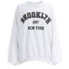 Shop   Women Oversized Printed Sweatshirt Gray Tss Wsh 11853