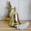 Brass Gong Bell - Small Wall Hanging with Lanyard and Brass Anchor On Back