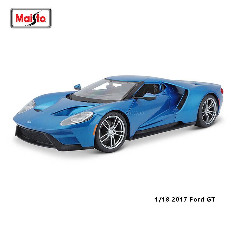 lvmhd7 Maisto 1:18 2017 Ford GT supercar Classic Car Alloy Car Model Static Die Casting Model Collection Gift Toy Gift