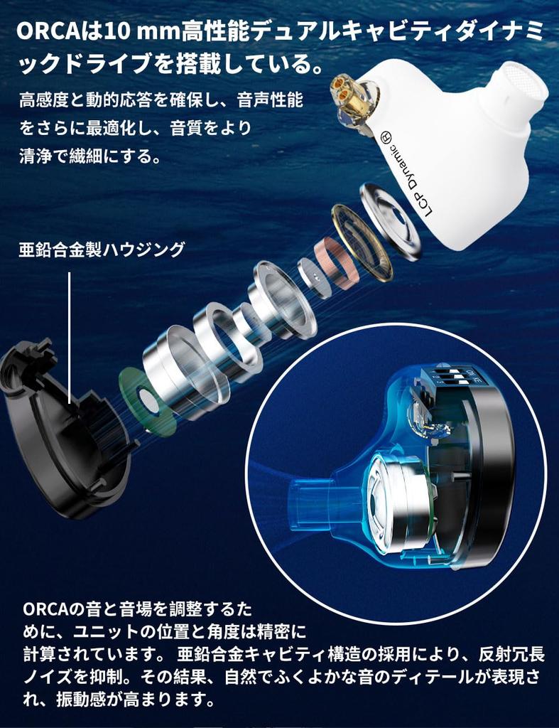 TRN ORCA Earphones Canal Earphones 1DD Monitor Earphones Ear Monitor High Sound Isolation IEM High Resolution Earphones Wired QDC Detachable Cable Mm