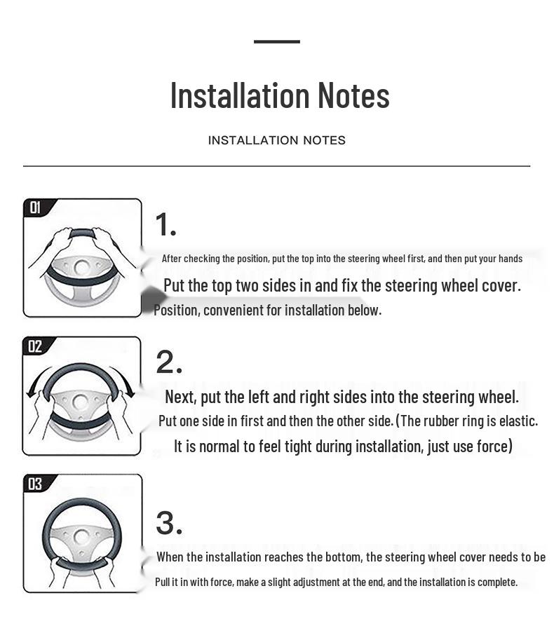 Hand-Stitched Genuine Leather Steering Wheel & Handle Cover for Roewe RX5, Ei5, I6, 360, RX8 MAX