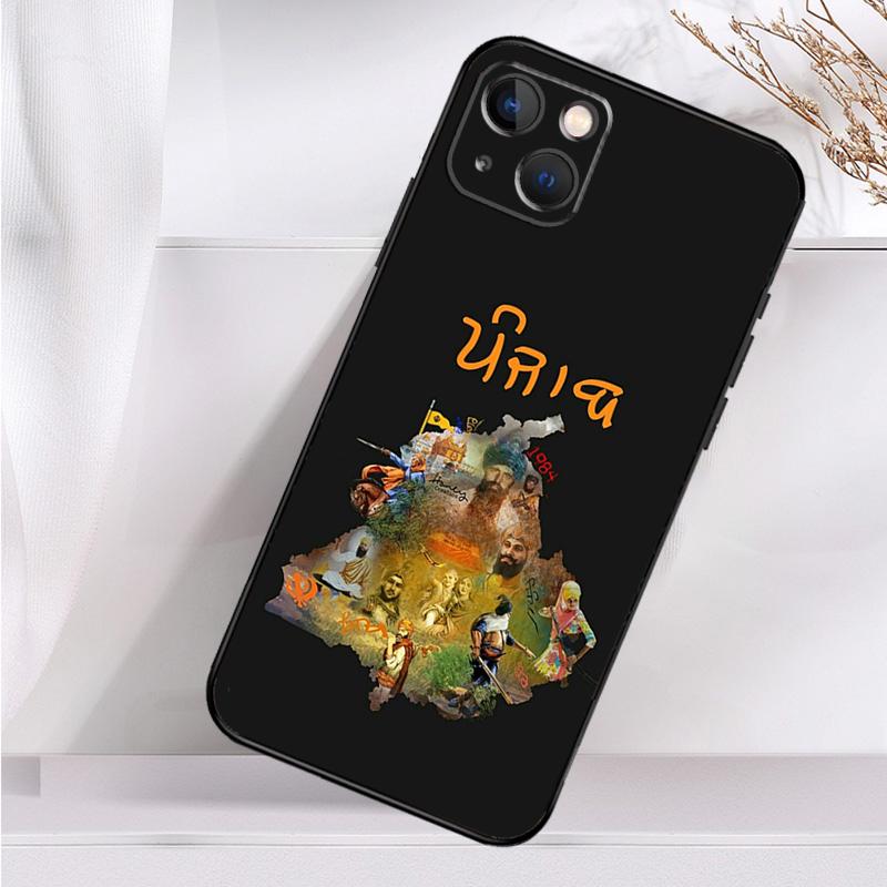 Карта Пенджаба Ударопрочный чехол для iPhone 17 16 Pro Max 11 14 15 Plus 12 13 Mini 16e 17 Air Чехол для телефона