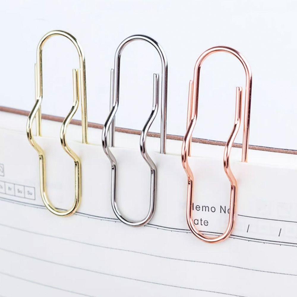 5PCS/Set Metal Bookmarks Stationery Separator Pages Tags Creative Pen Holder Clip