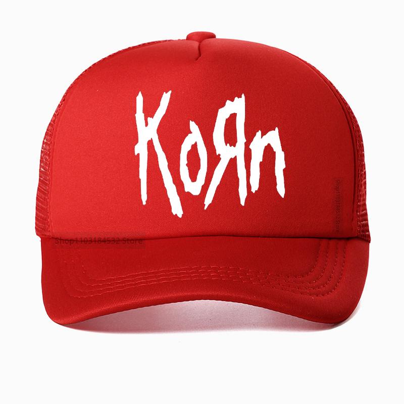 Korn Музыкальный Концерт Рок-группа Мировое турне Бейсболка Унисекс Винтажная Металл Готика Папа Летняя Сетчатая Дышащая Кепка Тракер