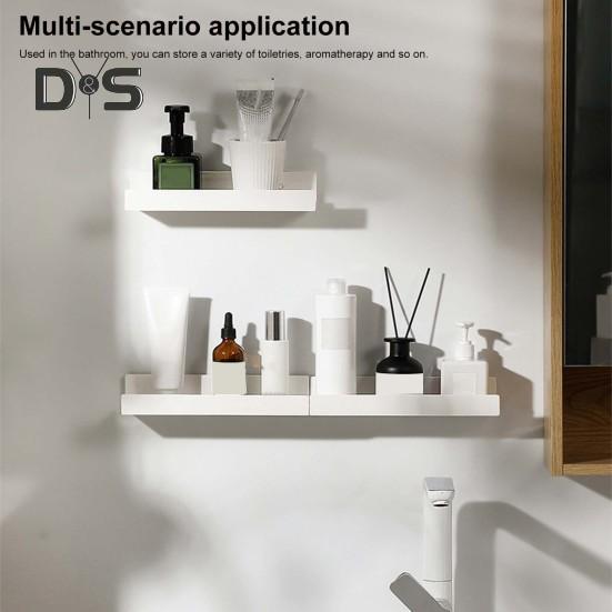 Bathroom Wall Shelf Traceless Stickers Easy Install Storage Rack Home Decor Wall Mounted Shelf Kitchen Toys Essentials Organizer