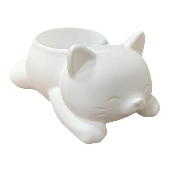 3D-печатный цветочный горшок для кошек Лежащий котенок Суккуленты Травяные растения Горшок-контейнер для дома В помещении На улице Балкон Сад Декор