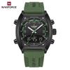 NAVIFORCE NF9242 9242 Мужские Кварцевые Часы Спортивные Водонепроницаемые Силиконовый Ремешок Повседневные Цифровые Часы Модные Роскошные Наручные Часы для Мужчин