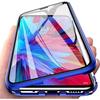 Protective Case - E.F.CONNECTION - Redmi 9 - Magnetic - Tempered Glass - Blue