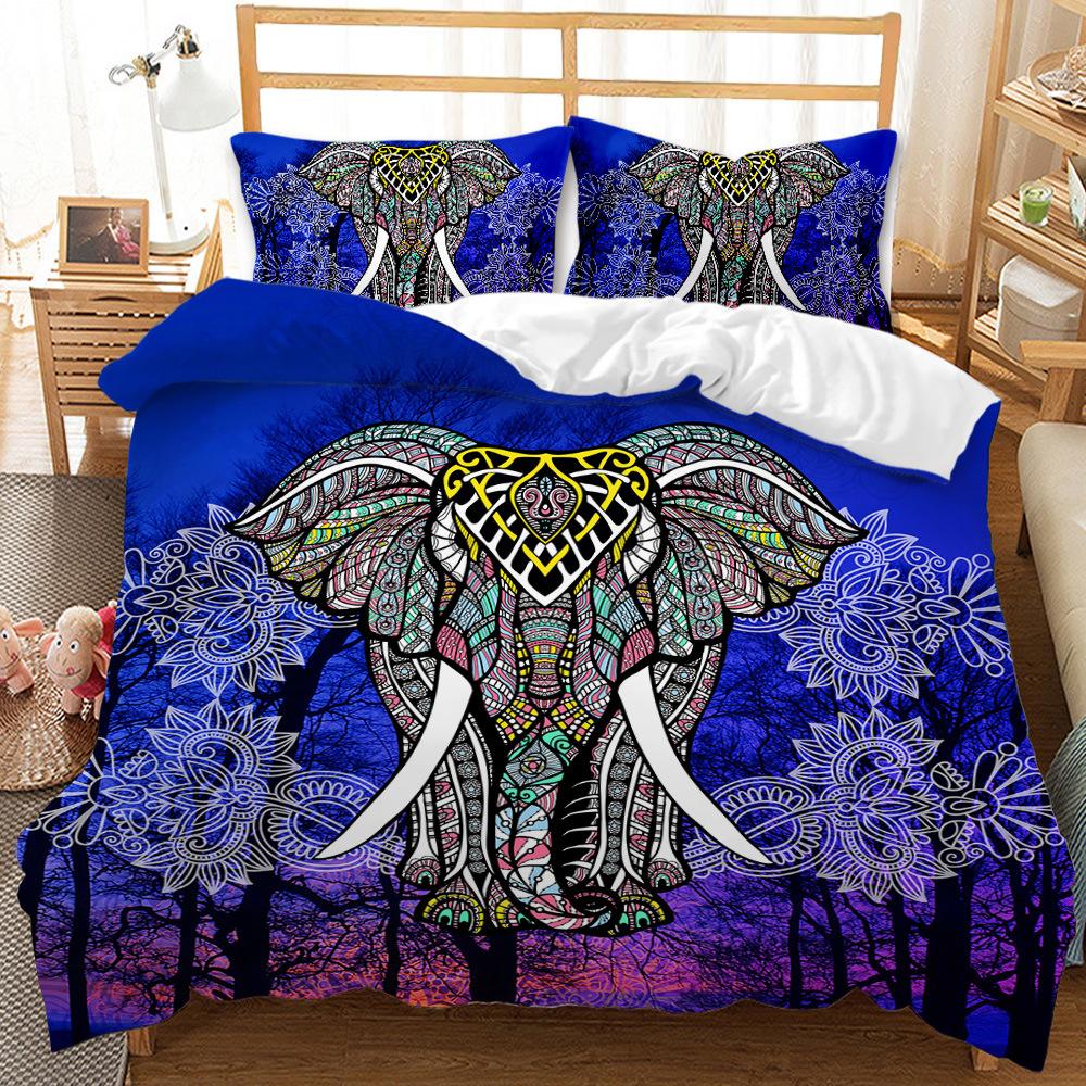 3D Bohemian Bedding Set King Queen Bed Duvet Cover Pillowcases 2/3pcs Animal Cover Set Kid Adult Gift Exotic Style