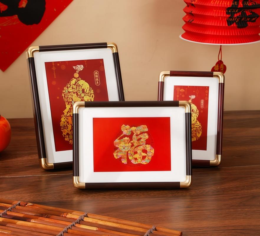 Photo Frame Display Stand for 6-inch Paintings Calligraphy Frame for Hanging Paintings Wall Panels Interior Home Decoration