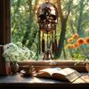 Hanging Wind Bell Skeleton Wind Chime Vintage Skull Wind Chime for Indoor Outdoor Garden Patio Metal Hanging Bell Halloween