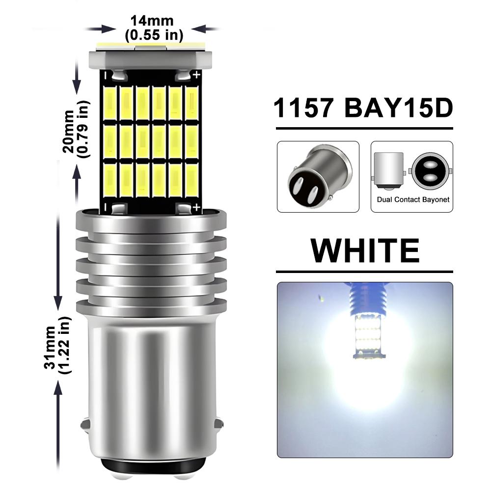2/4/8 PCS P21W Ba15s 1156 1157 Bay15d LED Bulb Canbus 12V 24V 4014-45SMD 6500K White Car Turn Signal Backup Brake Parking LightsTurn Signal 2