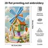 Cute Crochet Windmill House Hand Towel, Super Absorbent Soft Decorative Face Towel